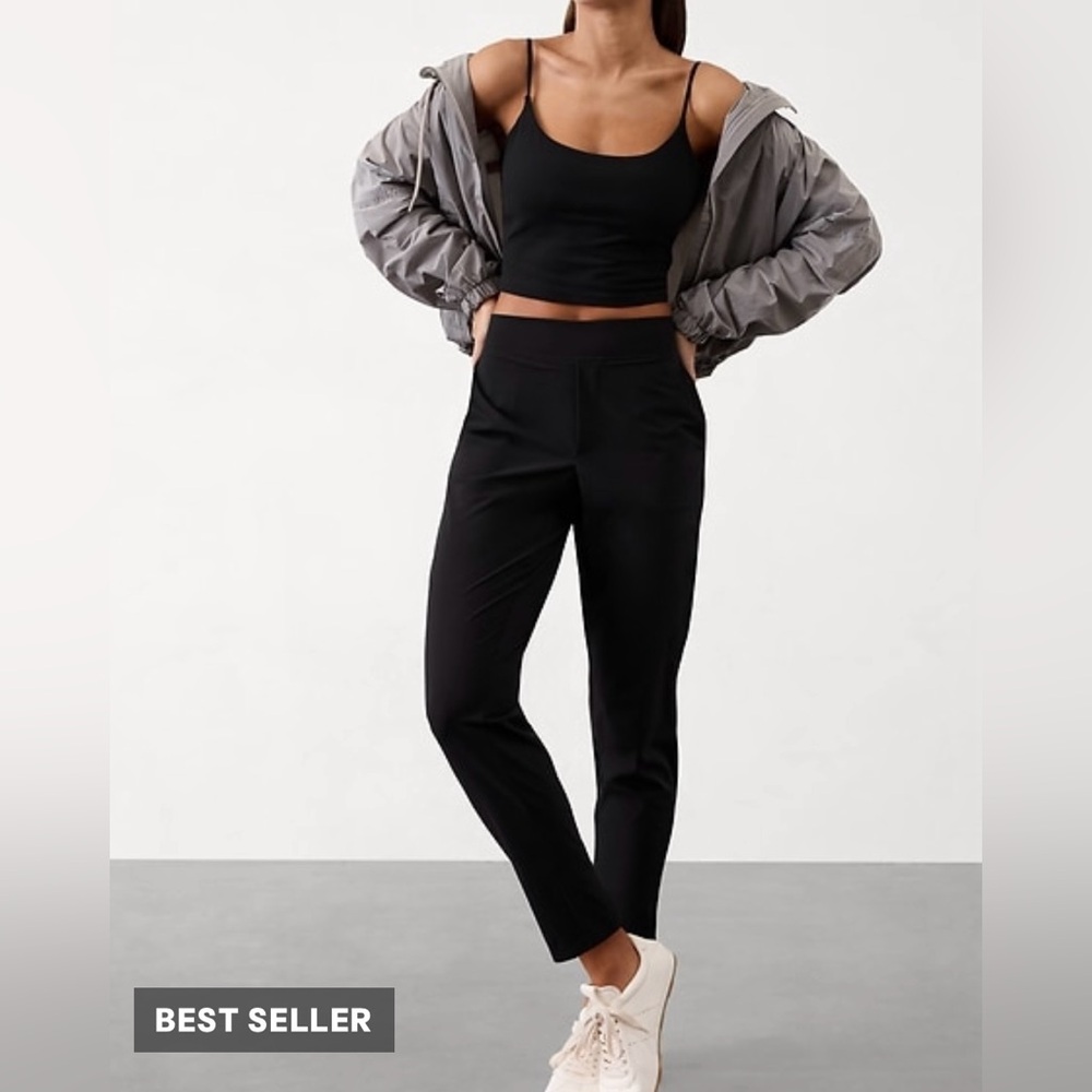 Athleta Brooklyn Mid Rise Ankle Pant - Black 14 Tall